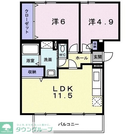 COURTーYARD三橋公園Dの物件間取画像